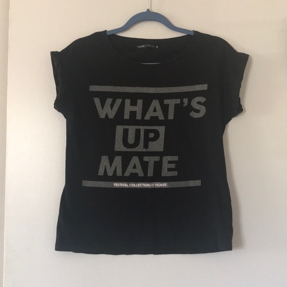 Black t-shirt “What’s Up Mate” - Picture 1 of 3